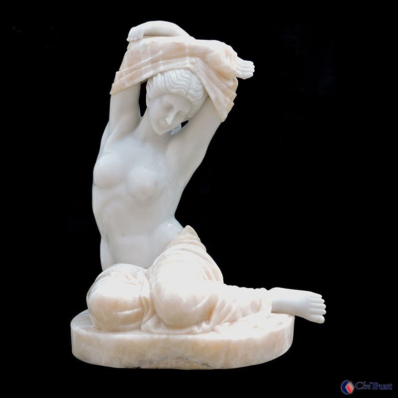 White marble angel statues